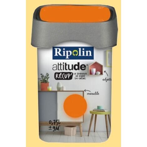 RIPOLIN Peinture Attitude Récup' Jaune tendre satin 0,75L 0,75 L