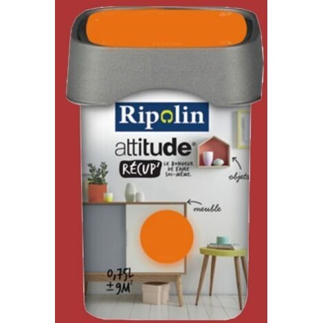 RIPOLIN Peinture Attitude Récup' Rouge coquelicot satin 0,75L 0,75 L