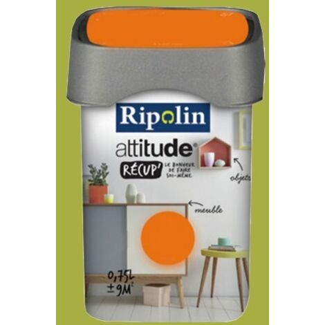 RIPOLIN Peinture Attitude Récup' Vert granny satin 0,75L 0,75 L