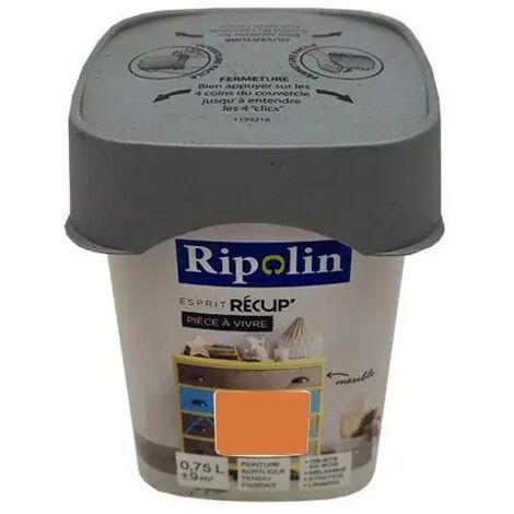 RIPOLIN Peinture Esprit Récup' Pièce à vivre Abricot 0,75 L