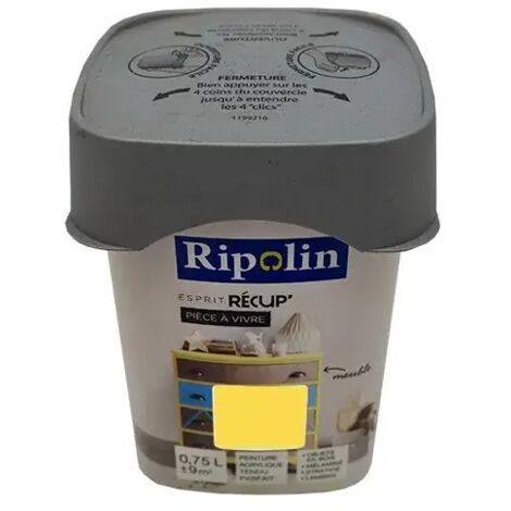 RIPOLIN Peinture Esprit Récup' Pièce à vivre Jonquille 0,75 L