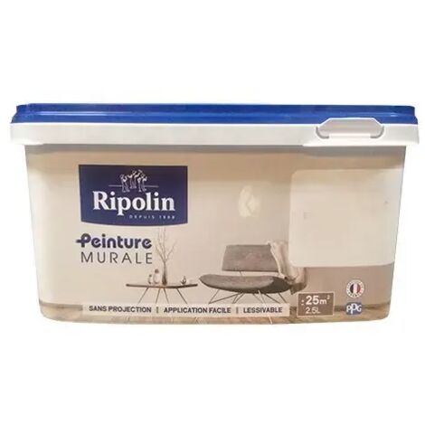Ripolin – Peinture murale acrylique satin 2,5 L – Finition élégante et lessivable – Pour murs et plafonds – Qualité air intérieur optimisée