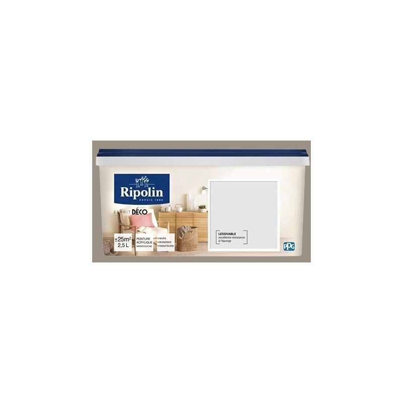 Peinture Acrylique 'Esprit Déco' Murs, Boiseries & Radiateurs Bâton de réglisse 2,5 l - Ripolin