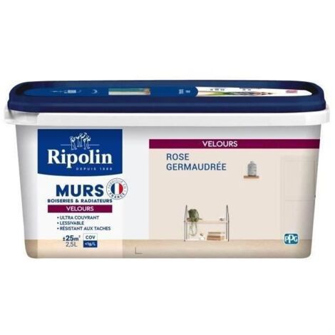Ripolin Pintura Color Velour para Paredes, Carpintería, Radiadores - Rosa
