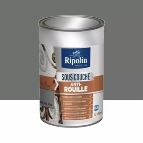 Ripolin – Sous-couche anti-rouille gris RAL 7045 – Finition métal – 1 L – Protection durable contre la rouille – Adhérence sur métaux ferreux