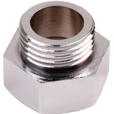 Riquier – Réduction pour bec universel 15x21/17x23 – Raccord chromé mâle/femelle – Installation à visser – Compatible avec Bricard et Mamoli