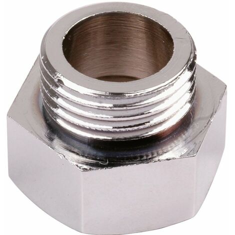 Riquier – Réduction pour bec universel 15x21/17x23 – Raccord chromé mâle/femelle – Installation à visser – Compatible avec Bricard et Mamoli