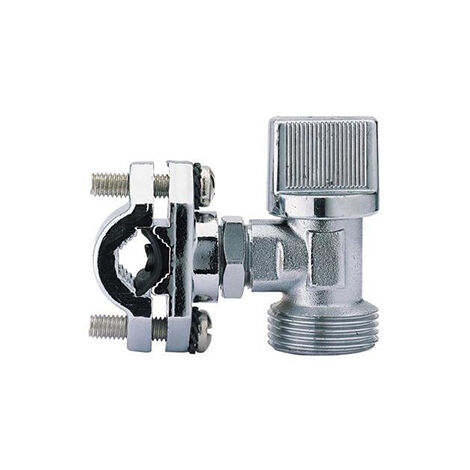 Riquier – Robinet autoperceur tube 10 Ø 16 – Laiton chromé – Raccord 1/4 de tour – Filetage M20x27 pour installations rapides