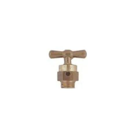 Riquier – Robinet purgeur à visser 8x13 mm – Purgeur simplifié pour accès rapide – Finition brute – Pour installations plomberie