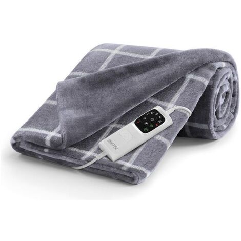 Riscaldaletto Scaldasonno Imetec 16775 Coperta Cuscino Elettrico 150 W Grigio Bianco Velluto