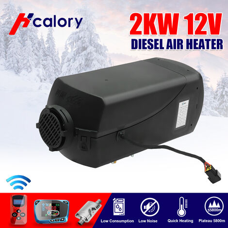 Riscaldatore dâ€™Aria Stufa Diesel Gasolio 12V/24V 2/8KW  Portatile,Riscaldamento ad Aria Monitor LCD con Telecomando,per Roulotte  Auto Garage