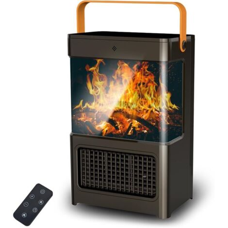 Riscaldatore ausiliario da 2000 W, radiatore elettrico ECO con oscillazione a 80°, termostato PTC e risparmio energetico, protezioni multiple