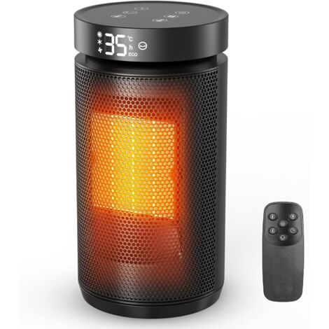 Riscaldatore ausiliario, termoventilatore elettrico a risparmio energetico da 1500W con termostato, 4modalità, termoventilatore per bagno, timer da 1 a 12 ore, oscillazione di 70°, termoventilatore