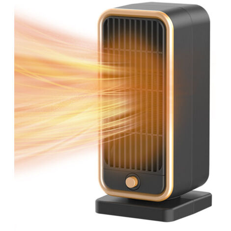 Riscaldatore d'ambiente in ceramica PTC da 500 W, silenzioso, a riscaldamento rapido, portatile, con ventilatore personale e protezione antiribaltamento e contro il surriscaldamento fino a 30 gradi.
