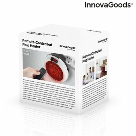 Riscaldatore elettrico in ceramica InnovaGoods 600W con telecomando