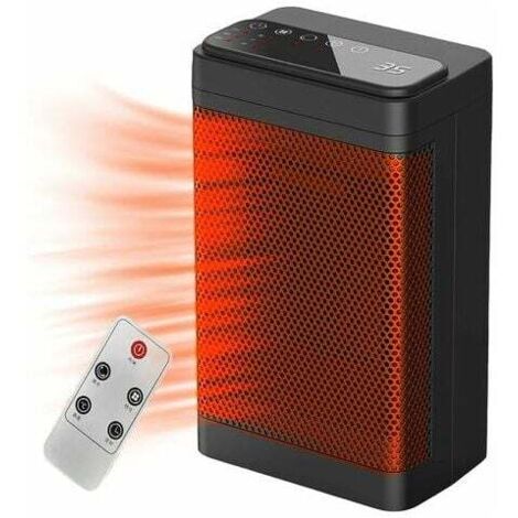 Riscaldatore elettrico per bagno Heatwave da 2000 W, riscaldatore in ceramica a 2 stadi, risparmio energetico e silenzioso