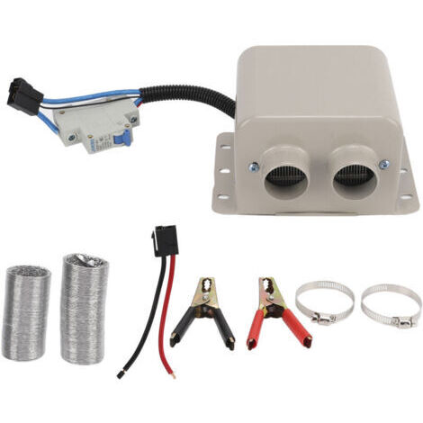 Riscaldatore elettrico per sbrinamento auto, 800 W, portatile, riscaldamento rapido, ventola riscaldante per parabrezza auto con 2 fori, 12 V