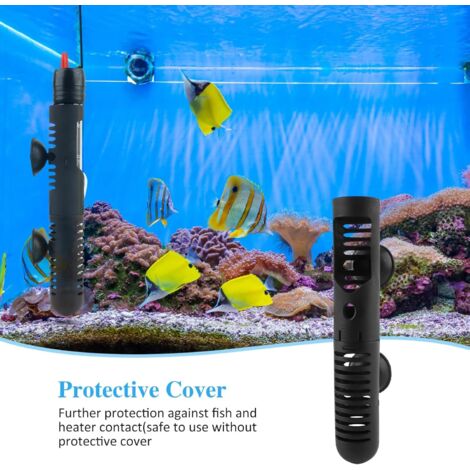 Riscaldatore per acquario da 50 W, riscaldatore per acquario con termostato 20-34 ℃, riscaldatore per acquario con temperatura regolabile con ventosa, termometro incorporato, regolatore di temperatura