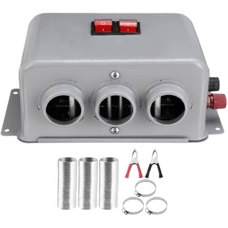 CYSLMUK Riscaldatore per auto 12V 800W Riscaldatore invernale Riscaldatore per auto compatto 3 uscite aria Interruttore a 2 velocità
