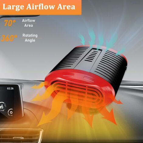 Riscaldatore per auto Qidoe 12V 2024: riscaldatore portatile per auto da 12 volt, riscaldatore per parabrezza per auto a riscaldamento rapido 2 in 1 con sbrinatore per accendisigari per roulotte, cami
