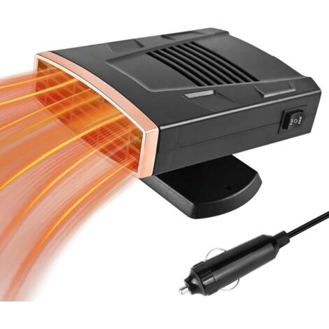 Riscaldatore per auto, sbrinatore per parabrezza, riscaldatore portatile 12V 150W, 2 in 1 (riscaldamento e raffreddamento), sbrinamento e disappannamento rapidi, base girevole a 360°.