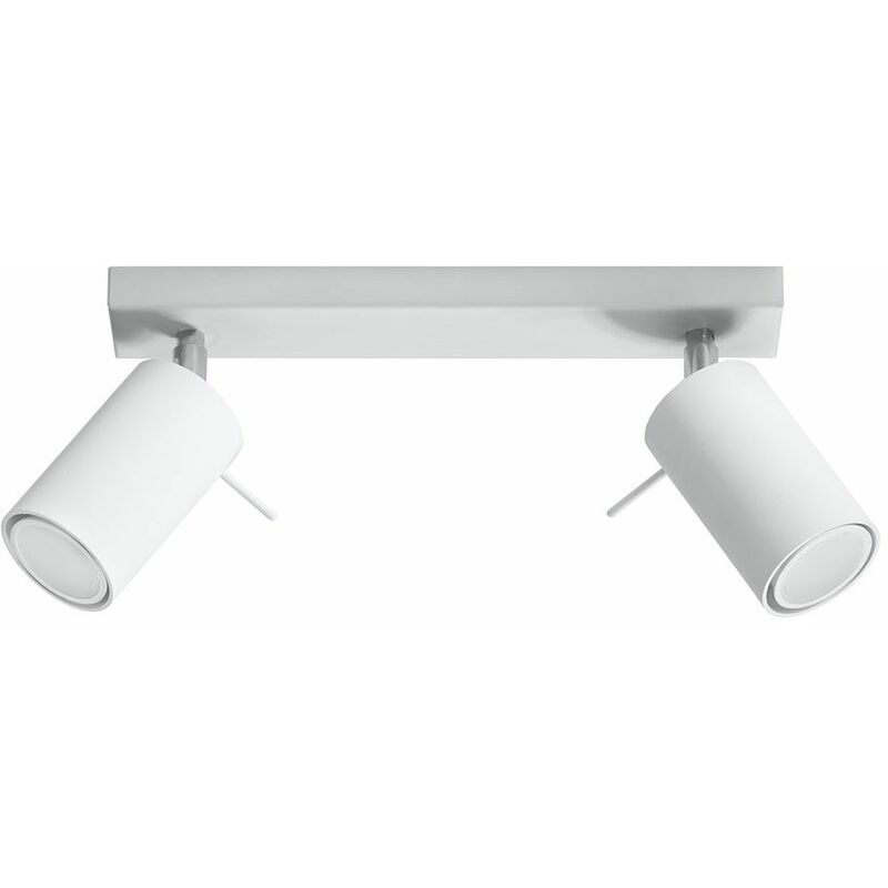 Image of Etc-shop - Riscaldatore spot Lampada da soffitto bianca mobile Lampada da soffitto Lampada da cucina a 2 fuochi, spot, LxPxH 26x12x11 cm, soggiorno