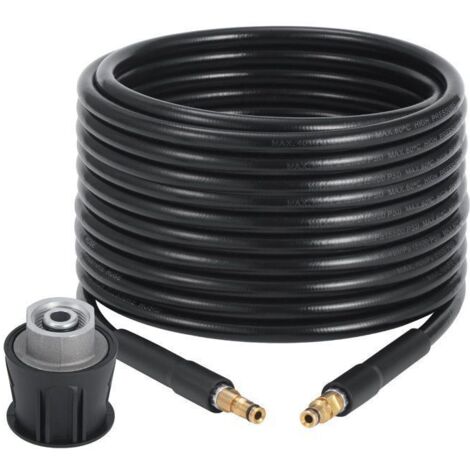 ®RisingFF Tuyau de nettoyeur haute pression de 15 m, tuyau de vidange flexible pour Kärcher K2 K3 K4 K5 K6 K7, avec connecteur M22