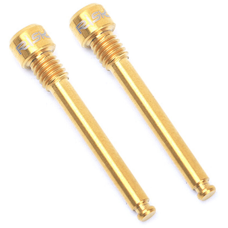 

2pcs Pernos de freno de disco hidraulico de bicicleta de aleacion de titanio ultraligero, dorado - Risk