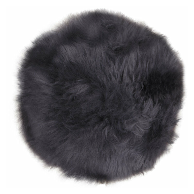 Ebuy24 - Risk Support de chaise, Ø35 en gris, peau de mouton de Nouvelle-Zélande.