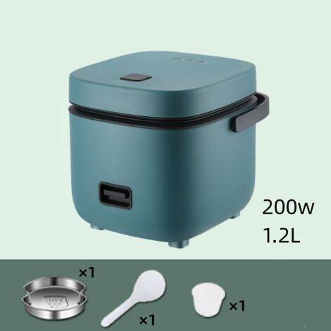 Riskoger - Mini Cuiseur à Riz Électrique 1,2L, Appareil de Cuisine Multifonction pour Maison (Couleur : Vert Foncé)