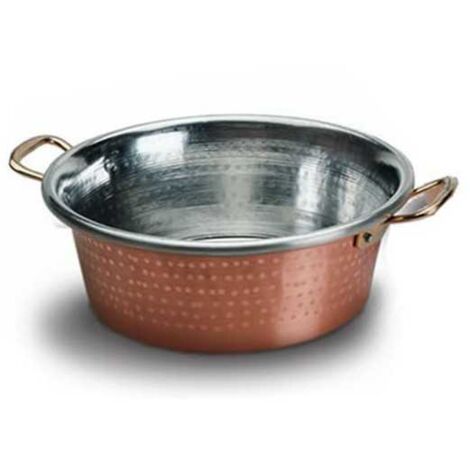 Risottiera de cobre Chef con 2 mangos, 30 cm de diámetro