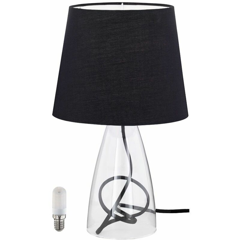 Image of Lampada da tavolo a led 3 watt lettura lampada a risparmio energetico illuminazione faretti in vetro tessile
