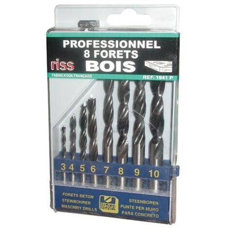 Riss Coffret de Forets à Bois Autocentreurs 8 pièces