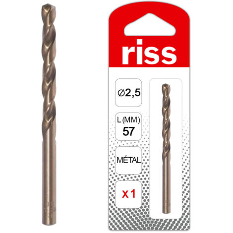 RISS - Foret hss cobalt 5%  2.5mm  étui