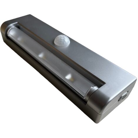 RITOS - LED-Lichtleiste mit Bewegungssensor, verstellbar, Farbe silber