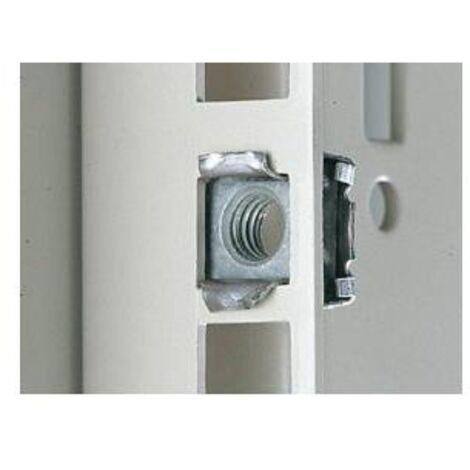 Rittal 2094.200 RITT - Dado a gabbia M6, 0,8-2,0 mm, con contatto, 50 pezzi, alluminio