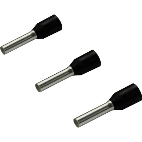 Rittal 4050.733 Aderendhülse 1.5 mm² Teilisoliert Schwarz 500 St.