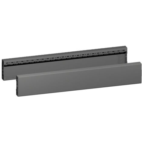RITTAL 8660.034, LOT DE 2 PANNEAUX DE GARNITURE DE SOCLE, POUR BOÎTIER DE 80 CM DE LARGE, NOIR, HAUTEUR 10 CM 8660034