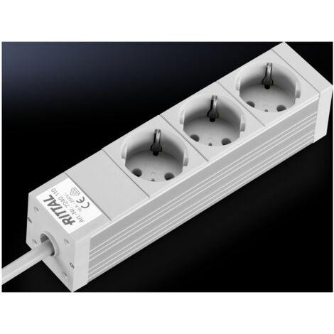 Rittal DK 7240.110 Steckdosenleiste 3-fach Aluminium 1 St.