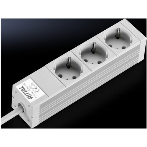 Rittal DK 7240.110  Steckdosenleiste 3-fach Aluminium   1 St.