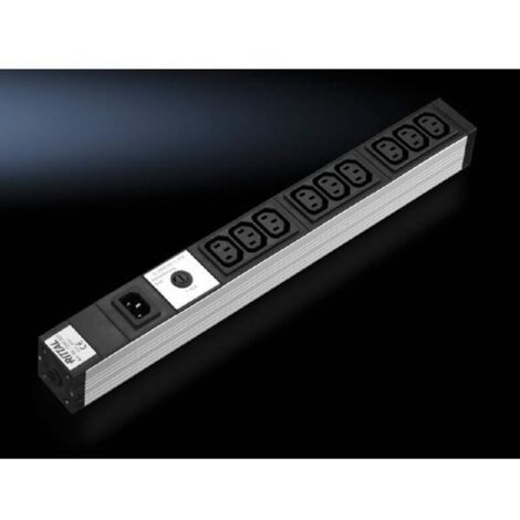 Rittal  DK 7240.201 Multipresa 9 vani, con presa IEC Alluminio 1 pz.