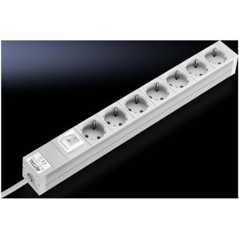 Rittal DK 7240.220 Multipresa 7 vani, con interruttore 1 pz.