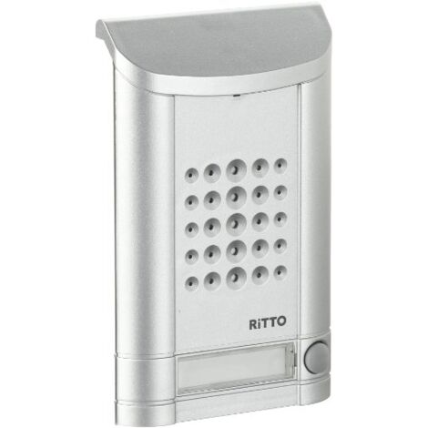 RITTO 1271937 MINIVOX INTERPHONE 1 BOUTON BLANC/ALU