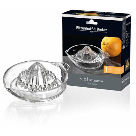 RITZENHOFF & BREKER VIO 820003 PRESSE-AGRUMES AVEC BEC VERSEUR ET ANSE PETIT PRESSE-AGRUMES EN VERRE 50 ML