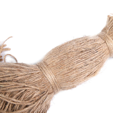 Riuty Hanfseil-Leuchte, Hanfseil-Pendelleuchte, 1,5 m, 85–265 V, Retro-Stil, mehrköpfiger Seil-Kronleuchter, hängende Deckenleuchte, E27-Lampenkabel (2 Köpfe)