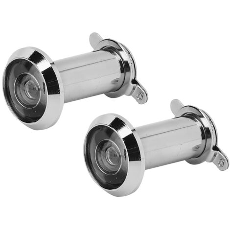 Riuulity 2-teiliger Türspion, Zinklegierung, 4,5 cm, 220 Grad Weitwinkel, robust, einfach zu installieren, Sichtschutz und (Einzeln Silber 16, Öffnung 16-19)