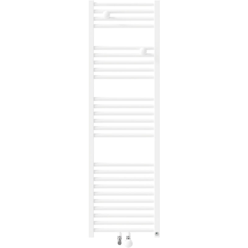 Thermor - Sèche-serviettes eau chaude étroit raccordement central 500W riva 4 blanc brillant 471611