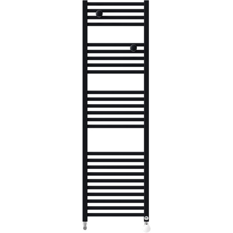 Thermor - Sèche-serviettes eau chaude étroit raccordement sur les collecteurs 500W riva 4 Noir carbone 471616