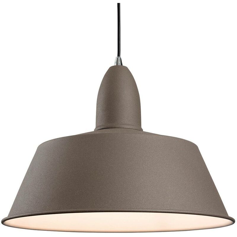 Riva - 1 Light Dome Ceiling Pendant Concrete, E27 - Firstlight