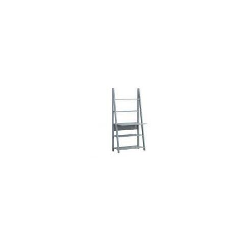 main image of "Riva Scandinavian Retro Ladder Bookcase Desk Shelving Shelf Unit Grey 5 Tier"
